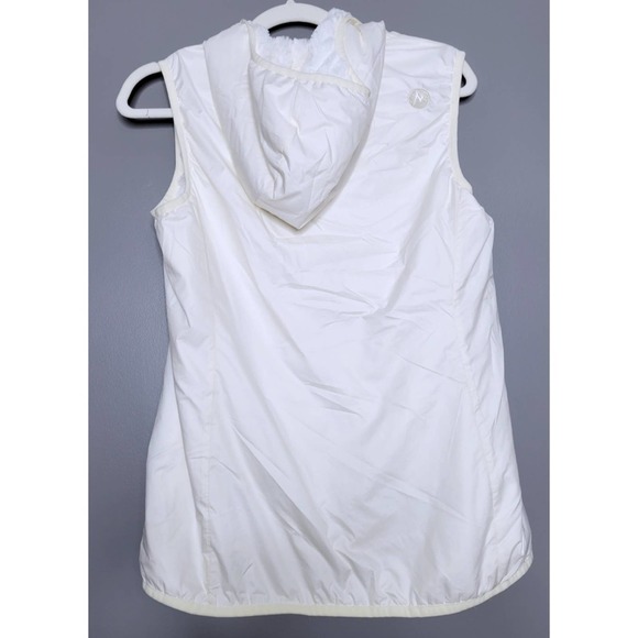 Marmot Reversible Zoey Vest Jacket White Hooded Full Zip Silken And Fleece SZ S - Picture 2 of 9